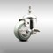 Service Caster 3 Inch 316SS Gray Polyurethane Swivel 10mm Threaded Stem Caster with Brake SCC-SS316TS20S314-PPUB-TLB-M1015 - alternate 1
